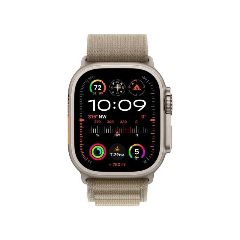 Apple Watch Ultra 2 GPS + Cellular, 49 мм, корпус из титана, ремешок Alpine оливкового цвета