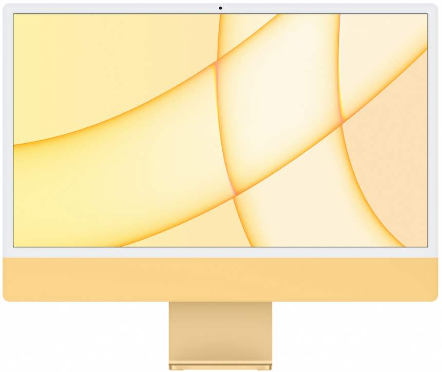 Apple iMac 24" Retina 4,5K, M1 (8C CPU, 8C GPU), 8 ГБ, 512 ГБ SSD, жёлтый