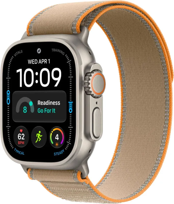 Apple Watch Ultra 4 GPS + Cellular, 49 мм, корпус из титана, ремешок Trail песочного цвета
