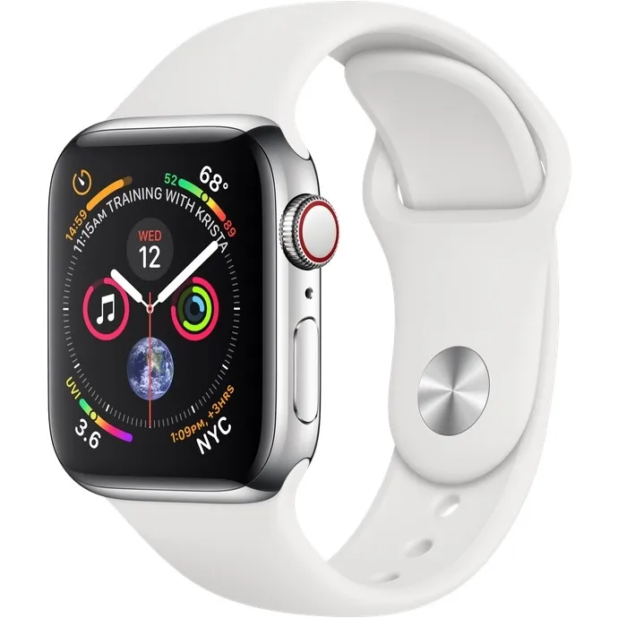 Apple Watch 4 series 40mm Silver Steel Case with Sport Band