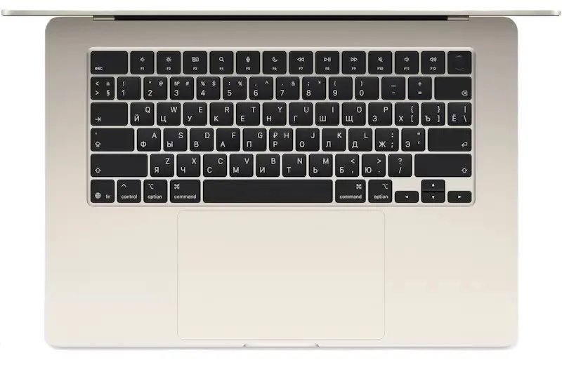 Apple MacBook Air 13" (M4 10C CPU, 10C GPU, 2025) 24 ГБ, 512 ГБ SSD, "Сияющая звезда", MC6A4