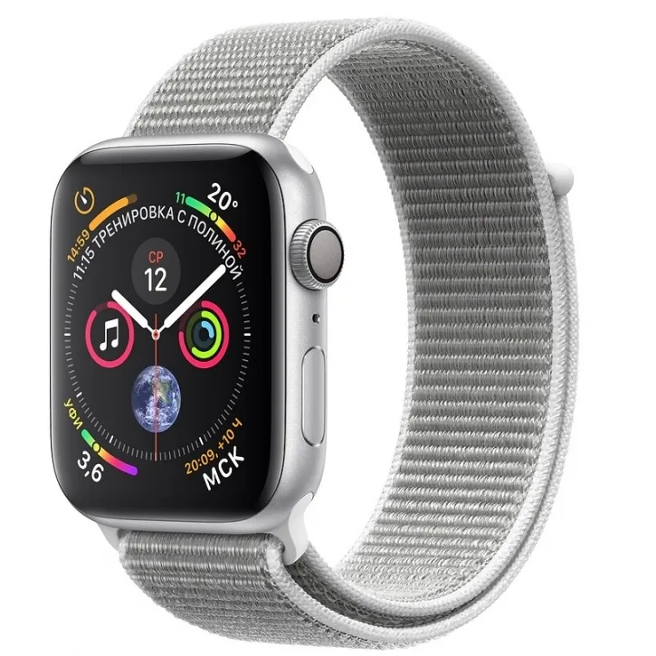 Apple Watch 4 series 40mm Silver Aluminum Case with Sport Loop