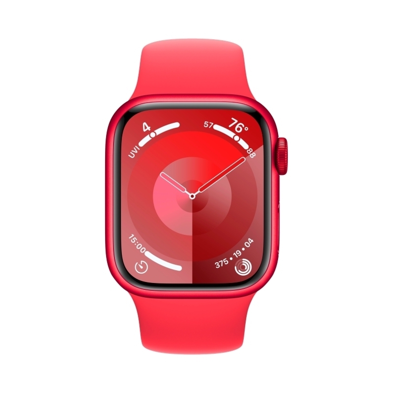 Apple Watch Series 9, 45 мм, корпус из алюминия красного цвета, спортивный ремешок (PRODUCT)RED