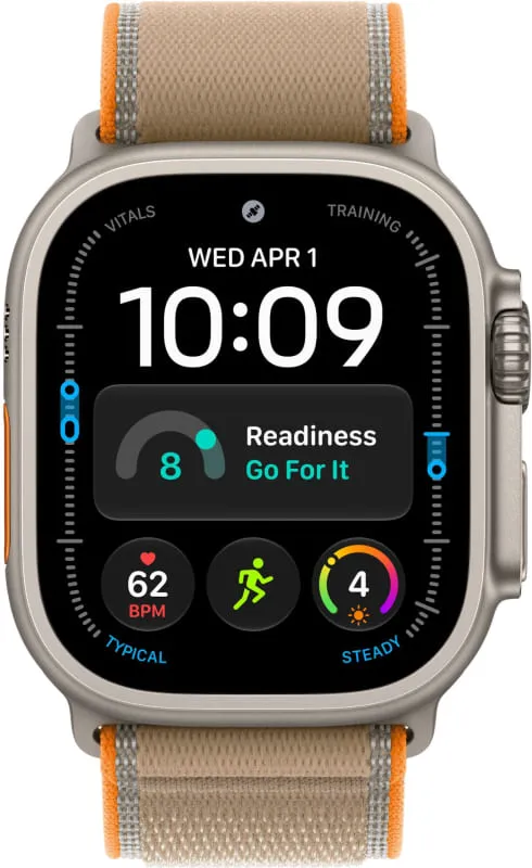 Apple Watch Ultra 4 GPS + Cellular, 49 мм, корпус из титана, ремешок Trail песочного цвета