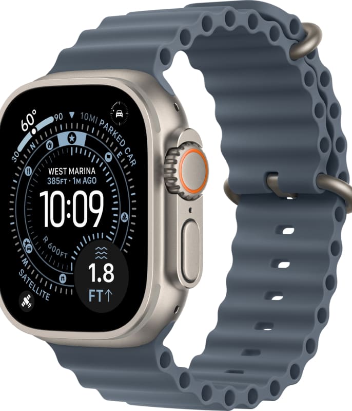 Apple Watch Ultra 3 GPS + Cellular, 49 мм, корпус из титана, ремешок Ocean «якорно-синего» цвета