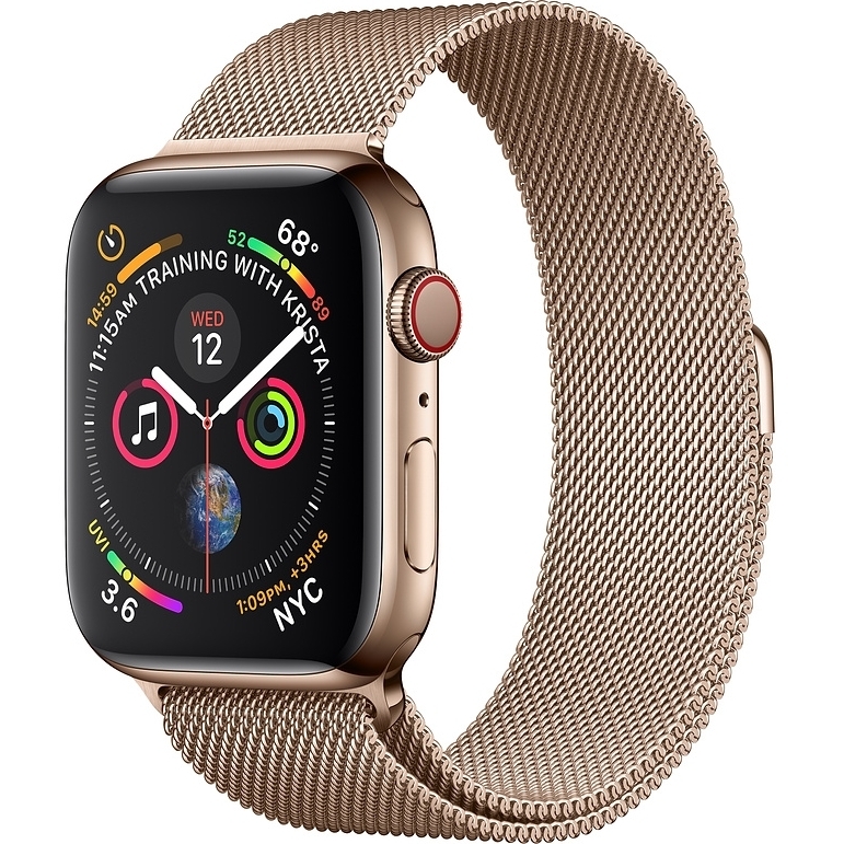 Apple Watch 4 series 44mm Gold Steel Case with Milanese Loop