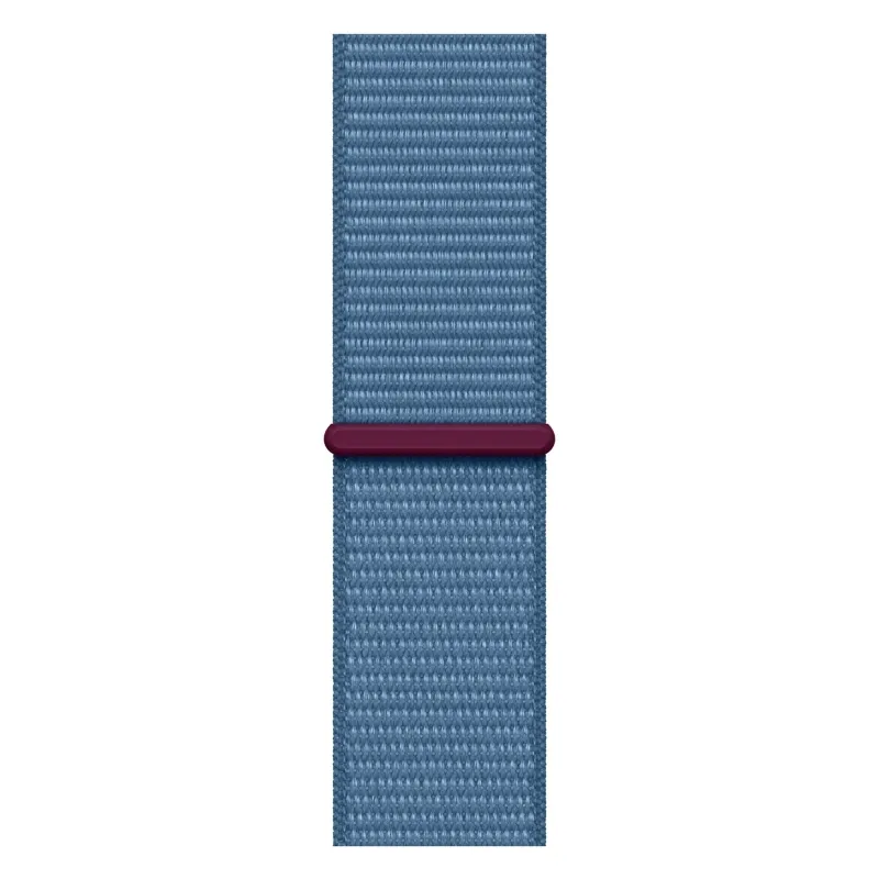 Apple Watch Series 9, 45 мм, корпус из алюминия серебристого цвета, спортивный ремешок Loop цвета «грозовой синий»