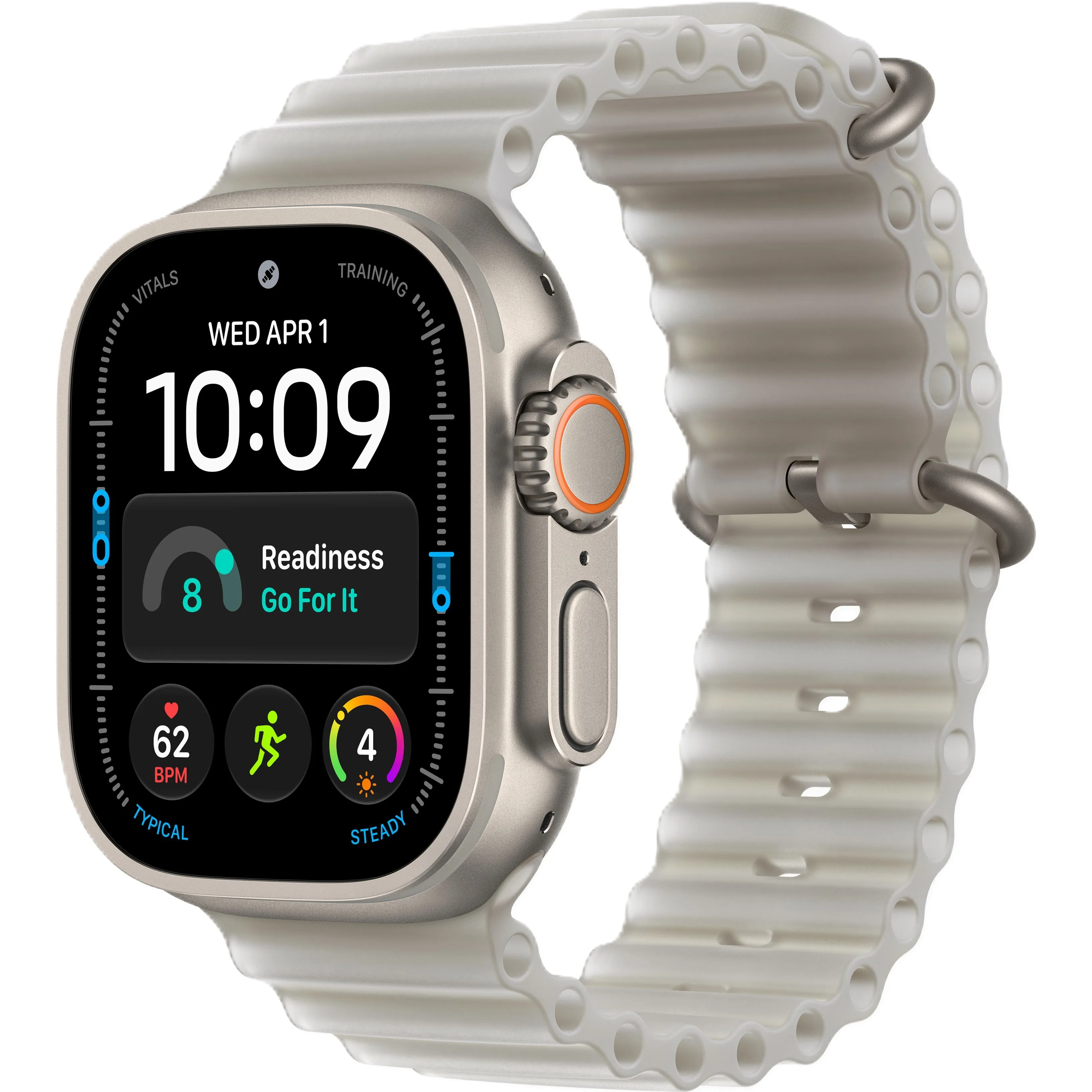 Apple Watch Ultra 4 GPS + Cellular, 49 мм, корпус из титана, ремешок Ocean цвета «полупрозрачный серый»