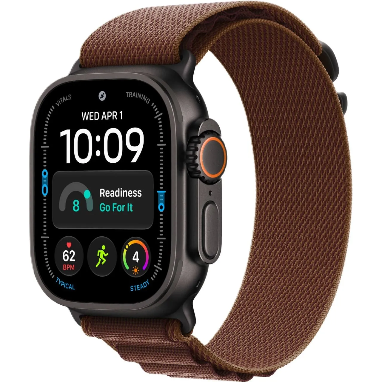 Apple Watch Ultra 4 GPS + Cellular, 49 мм, корпус из чёрного титана, ремешок Alpine цвета «бургунди»
