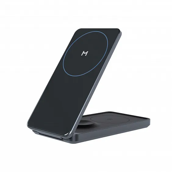Складное беспроводное зарядное устройство Magssory Flip 3в1, с MagSafe, Антрацит