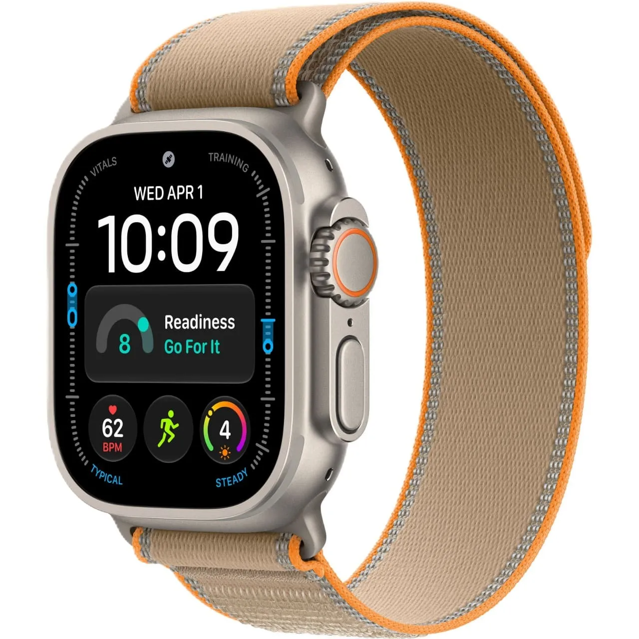 Apple Watch Ultra 4 GPS + Cellular, 49 мм, корпус из титана, ремешок Trail песочного цвета