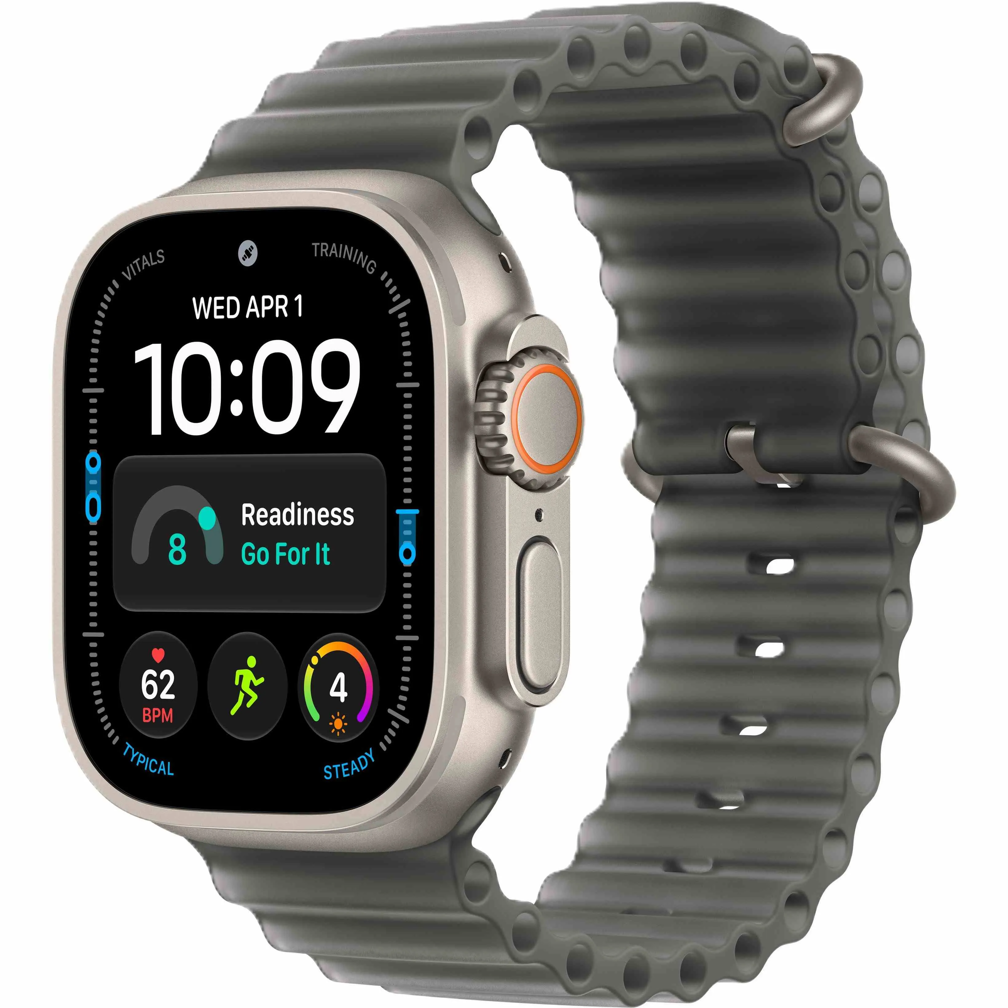 Apple Watch Ultra 4 GPS + Cellular, 49 мм, корпус из титана, ремешок Ocean цвета «полупрозрачный чёрный»