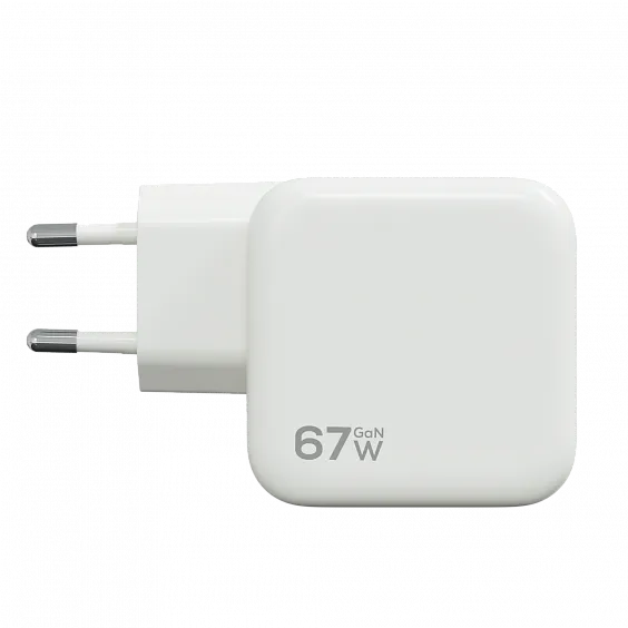 СЗУ Magssory Pulse 67Вт GaN, с функцией быстрой зарядки, Белый