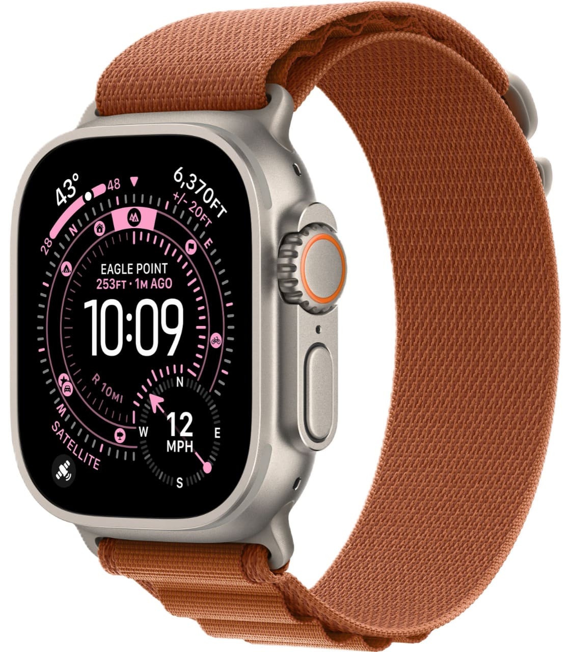 Apple Watch Ultra 3 GPS + Cellular, 49 мм, корпус из титана, ремешок Alpine терракотового цвета