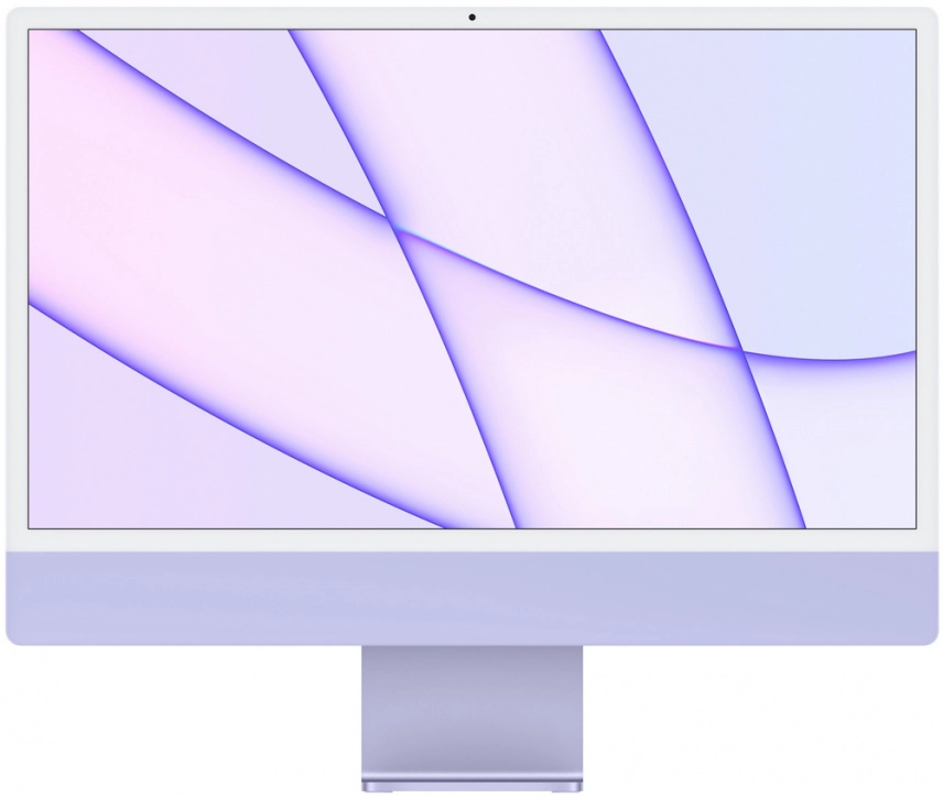 Apple iMac 24" Retina 4,5K, M1 (8C CPU, 8C GPU), 8 ГБ, 512 ГБ SSD, фиолетовый