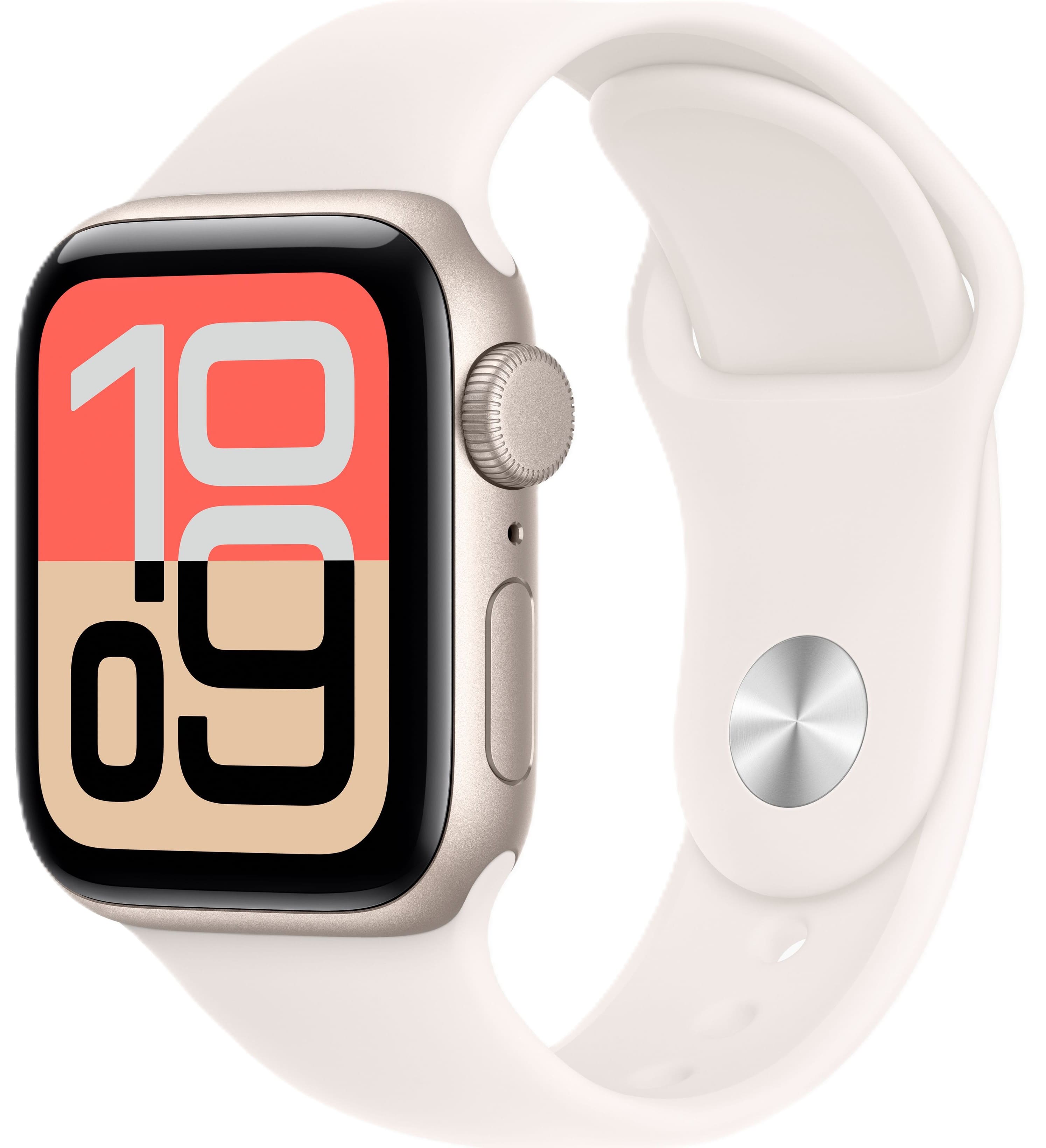 Apple Watch SE (2025), 44 мм, корпус из алюминия цвета «сияющая