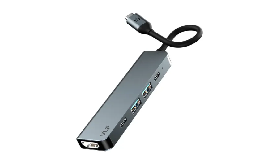 Адаптер VLP USB-C HUB 5-in-1, Графит