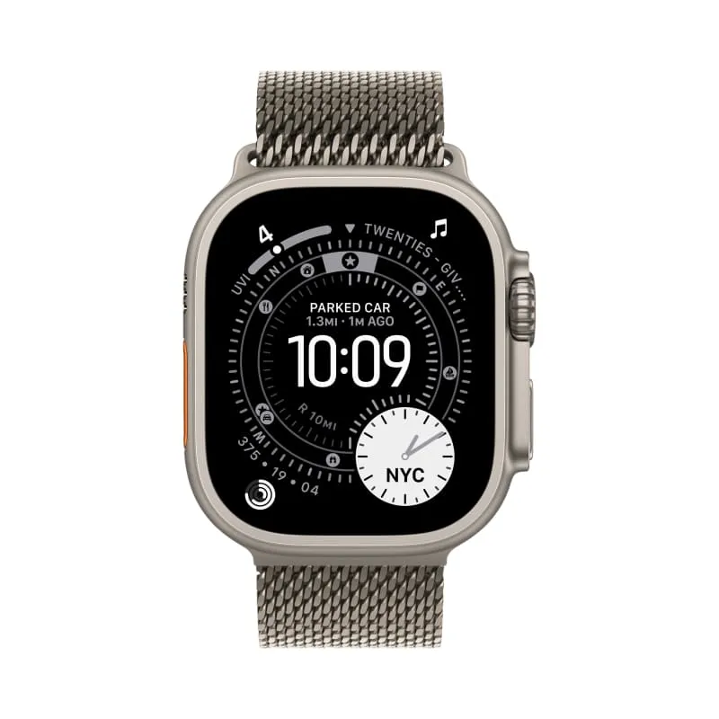 Apple Watch Ultra 3 GPS + Cellular, 49 мм, корпус из титана, ремешок Milanese цвета «Натуральный титан»
