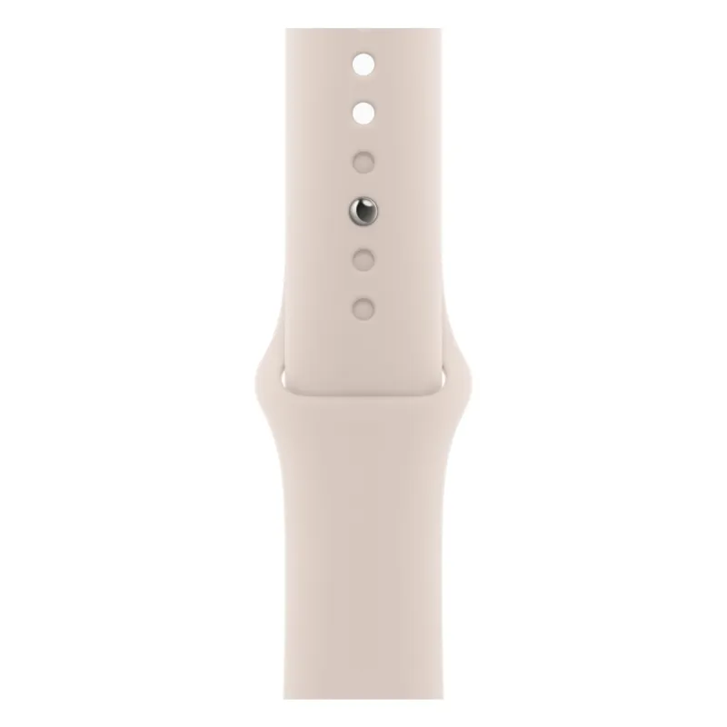 Apple Watch Series 9, 45 мм, корпус из алюминия цвета «сияющая звезда», спортивный ремешок «сияющая звезда»