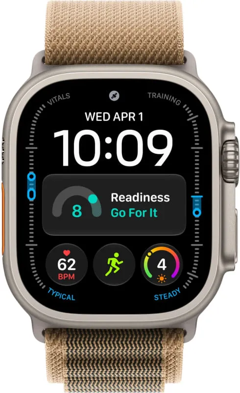 Apple Watch Ultra 4 GPS + Cellular, 49 мм, корпус из титана, ремешок Alpine цвета «пустынный»
