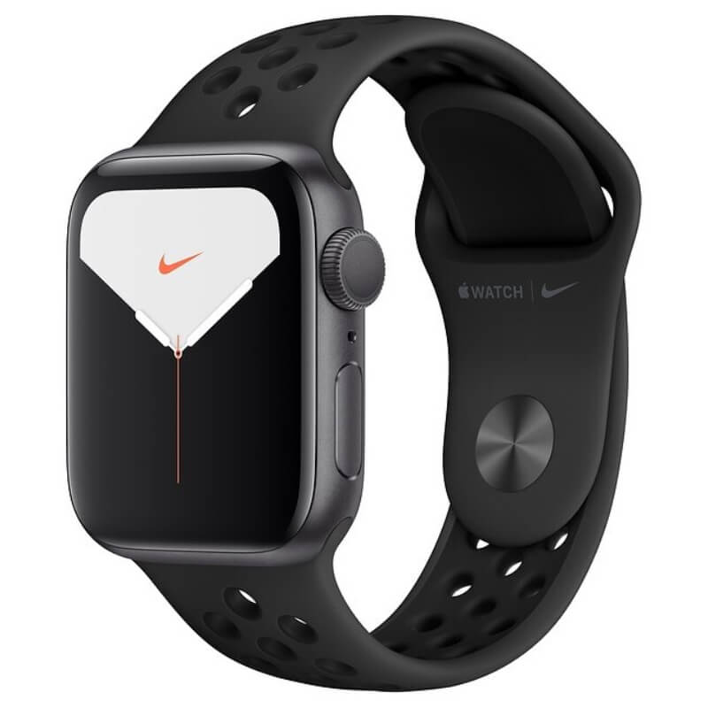 Часы Apple Watch Nike Series 5 44мм "Cерый космос"+спортивный ремешок Nike чёрный