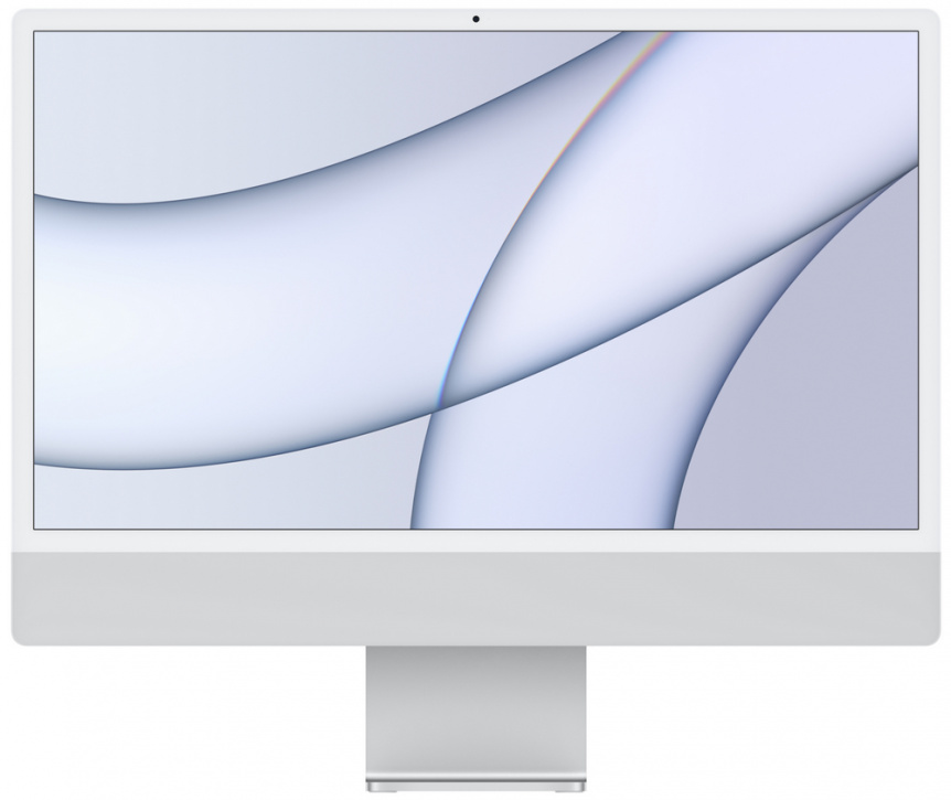 Apple iMac 24" Retina 4,5K, M1 (8C CPU, 8C GPU), 8 ГБ, 512 ГБ SSD, серебристый