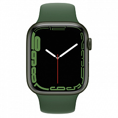 Apple Watch Series 7, 45 мм, корпус из алюминия зеленого цвета, спортивный ремешок «зелёный клевер»