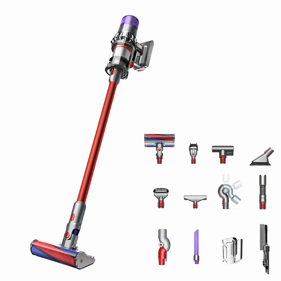 Пылесос Dyson V11 Fluffy (SV15), Nickel/Red