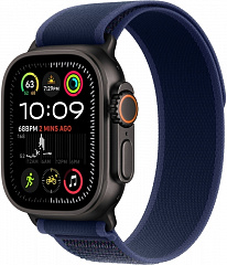 Apple Watch Ultra 2 GPS + Cellular, 49 мм, корпус из черного титана, ремешок Trail синего цвета