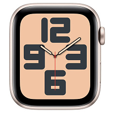 Apple Watch SE (2023), 40 мм, корпус из алюминия цвета «сияющая звезда», спортивный ремешок «сияющая звезда»