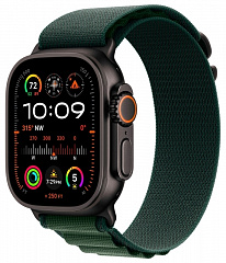 Apple Watch Ultra 2 GPS + Cellular, 49 мм, корпус из черного титана, ремешок Alpine темно-зеленого цвета