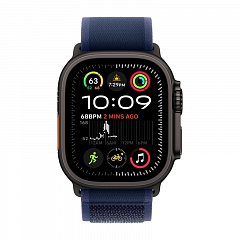 Apple Watch Ultra 2 GPS + Cellular, 49 мм, корпус из черного титана, ремешок Trail синего цвета