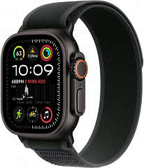 Apple Watch Ultra 2 GPS + Cellular, 49 мм, корпус из черного титана, ремешок Trail черного цвета