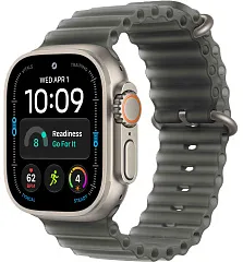 Apple Watch Ultra 4 GPS + Cellular, 49 мм, корпус из титана, ремешок Ocean цвета «полупрозрачный чёрный»