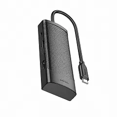 Адаптер HOCO USB-C HUB 7-in-1 (HB43), Чёрный