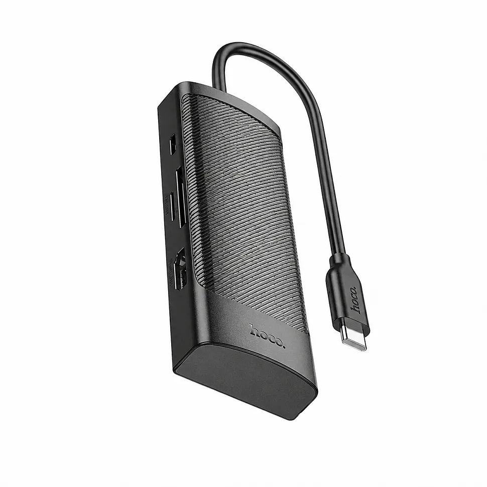 Адаптер HOCO USB-C HUB 7-in-1 (HB43), Чёрный