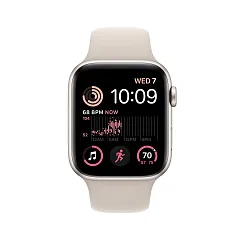 Apple Watch SE (2022), 44 мм, корпус из алюминия цвета «сияющая звезда», спортивный ремешок «сияющая звезда»