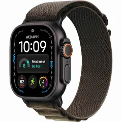 Apple Watch Ultra 4 GPS + Cellular, 49 мм, корпус из чёрного титана, ремешок Alpine тёмно-оливкового цвета