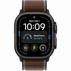 Apple Watch Ultra 4 GPS + Cellular, 49 мм, корпус из чёрного титана, ремешок Trail тёмно-коричневого цвета