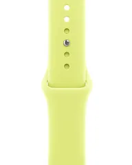 Apple Watch Series 11, 42 мм, корпус из алюминия серебристого цвета, спортивный ремешок неоново-желтого цвета