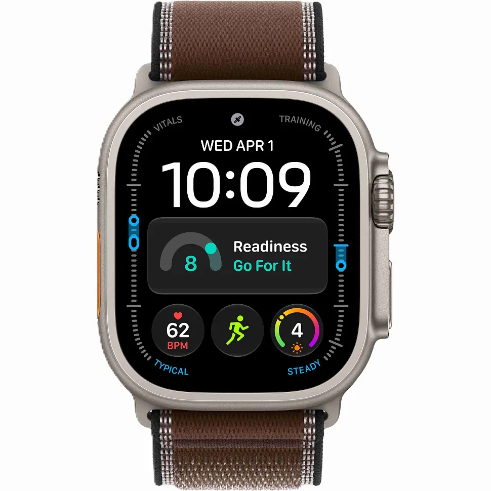 Apple Watch Ultra 4 GPS + Cellular, 49 мм, корпус из титана, ремешок Trail тёмно-коричневого цвета