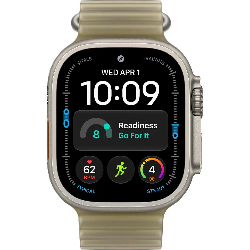 Apple Watch Ultra 4 GPS + Cellular, 49 мм, корпус из титана, ремешок Ocean цвета «полупрозрачная ламинария»