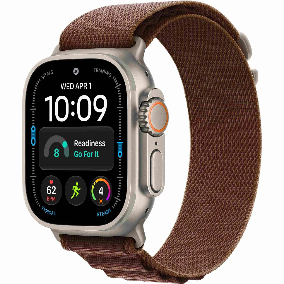 Apple Watch Ultra 4 GPS + Cellular, 49 мм, корпус из титана, ремешок Alpine цвета «бургунди»