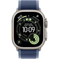 Apple Watch Ultra 3 GPS + Cellular, 49 мм, корпус из титана, ремешок Trail синего/ярко-синего цвета