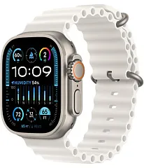Apple Watch Ultra 2 GPS + Cellular, 49 мм, корпус из титана, ремешок Ocean белого цвета