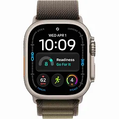 Apple Watch Ultra 4 GPS + Cellular, 49 мм, корпус из титана, ремешок Alpine тёмно-оливкового цвета