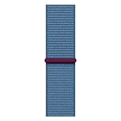Apple Watch Series 9, 45 мм, корпус из алюминия серебристого цвета, спортивный ремешок Loop цвета «грозовой синий»