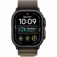 Apple Watch Ultra 4 GPS + Cellular, 49 мм, корпус из чёрного титана, ремешок Alpine тёмно-оливкового цвета