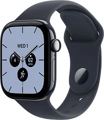 Apple Watch Series 12, 46 мм, Ceramic, корпус цвета «Ночной синий», спортивный ремешок тёмно-синего цвета