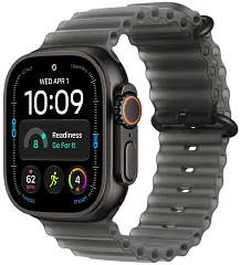 Apple Watch Ultra 4 GPS + Cellular, 49 мм, корпус из чёрного титана, ремешок Ocean цвета «полупрозрачный чёрный»
